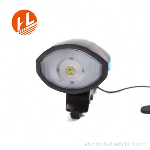 Luz de bicicleta de altavoz led recargable USB con cuerno